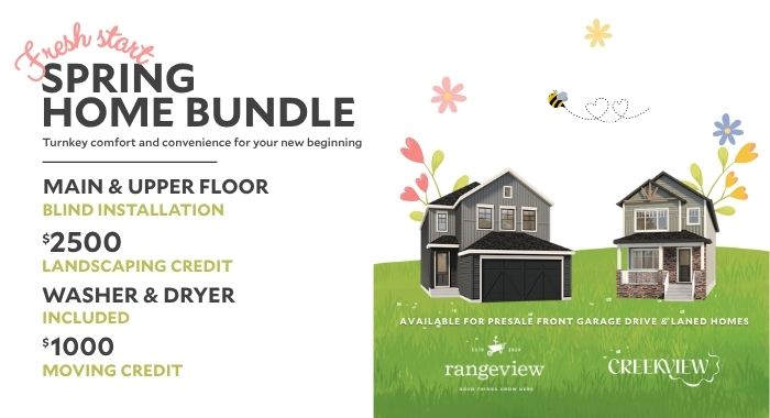 Fresh Start Spring Home Bundle Landscaping and moving credit, upper and main floor blinds, washer and dryer included
