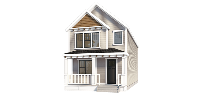 Arts & Crafts Farmhouse Rendering